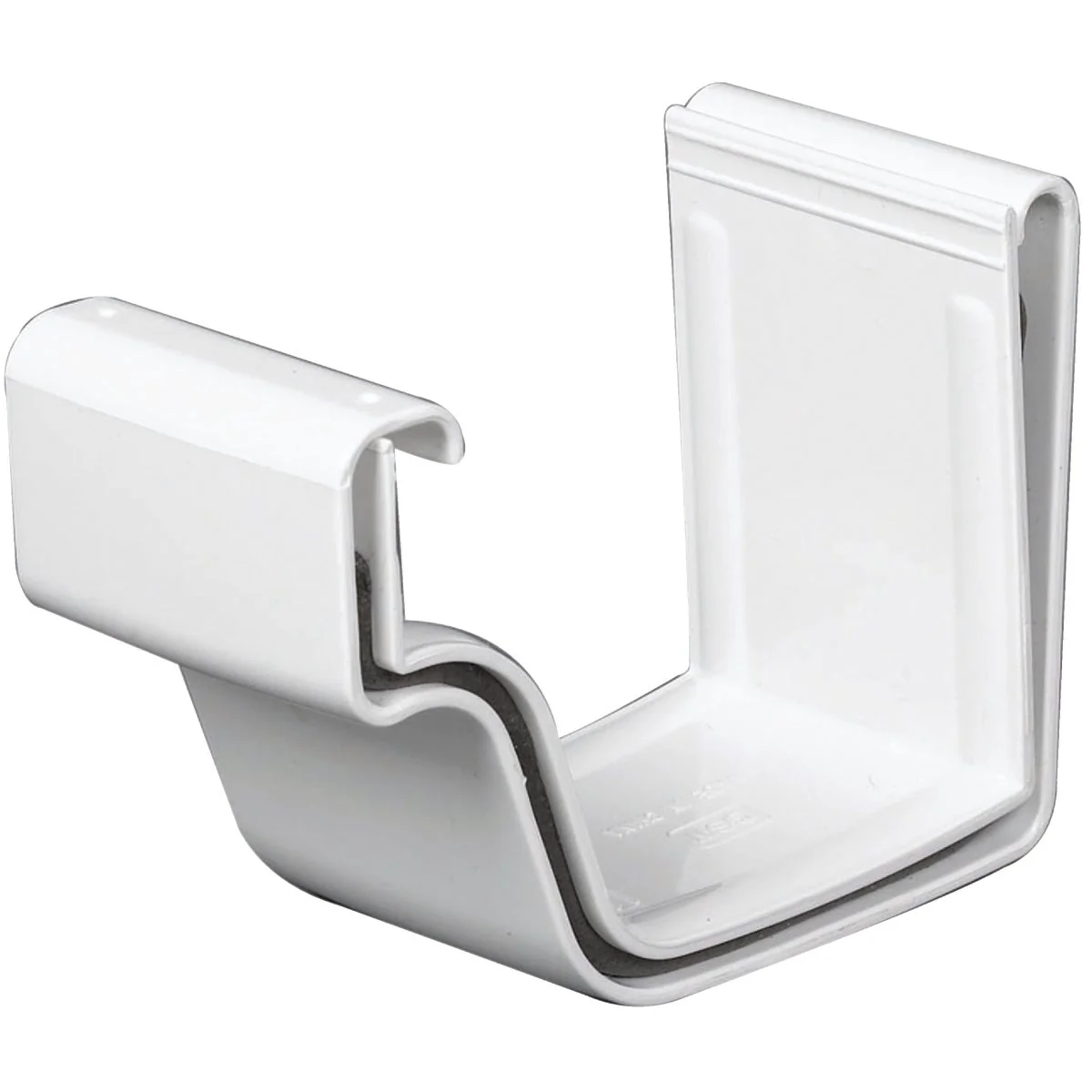 Advanced Amerimax 5 In. Traditional K-Style White Vinyl Gutter Slip Joint Connector Quality