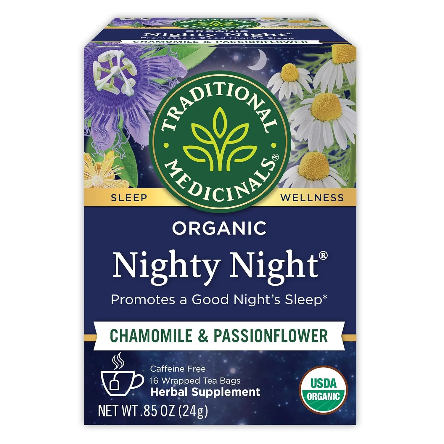 Premium Traditional Medicinals Organic Nighty Night Tea 16 Tea Bags Fashionable