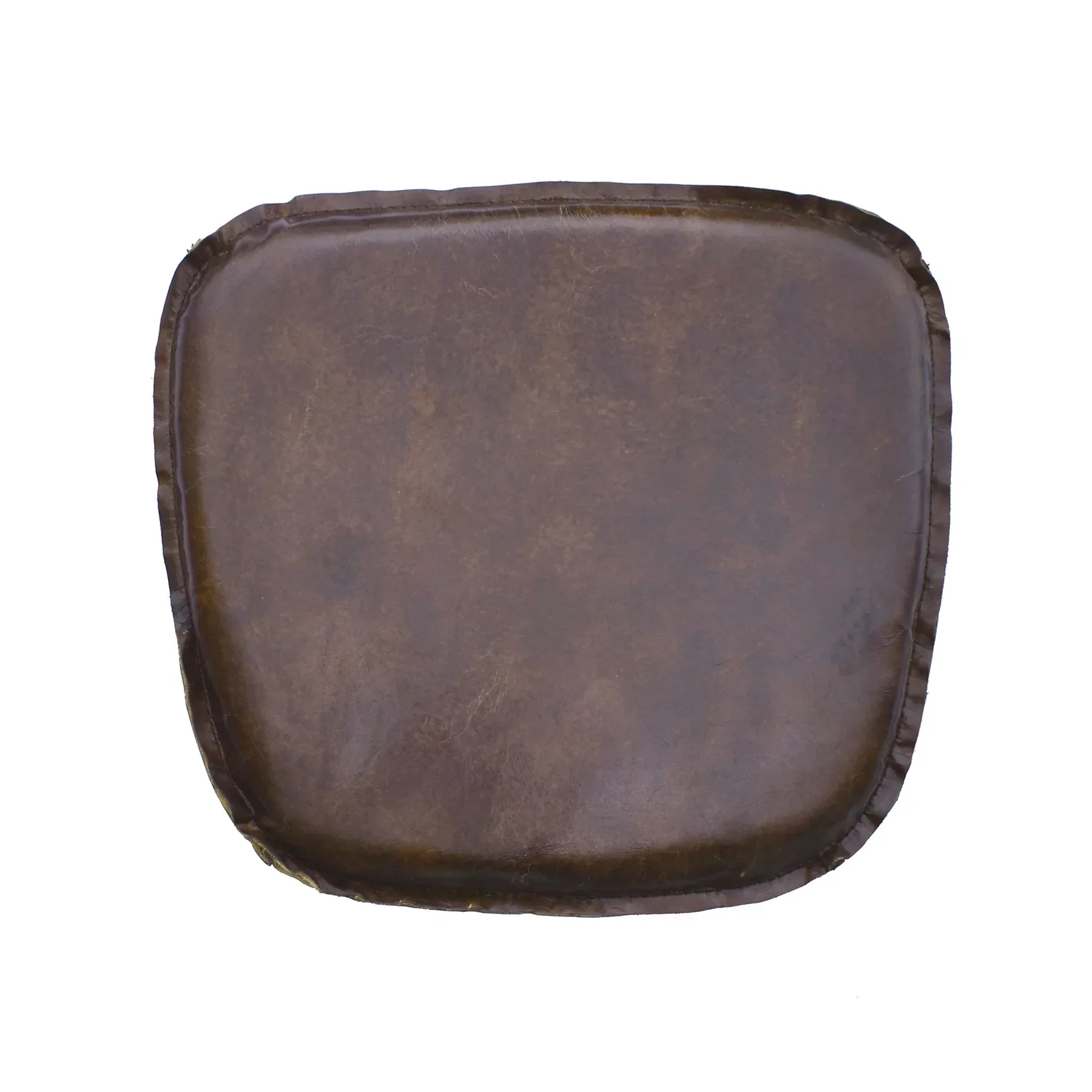 Relaxed Metal Crossback Leather Cushion Seat – Vintage Brown Professional