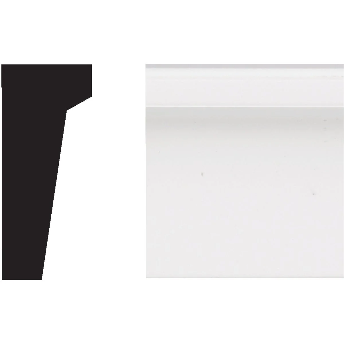 Original Royal 11 16 In. W. x 1-5 8 In. H. x 12 Ft. L. White PVC Garage Door Drip Cap Fine Crafted