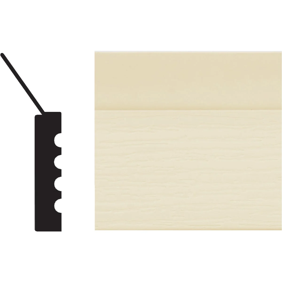 Fashionable Royal Thermo Stop 2 In. W. x 7 16 In. H. x 16 Ft. L. Almond PVC Weatherstrip Garage Door Stop Luxury