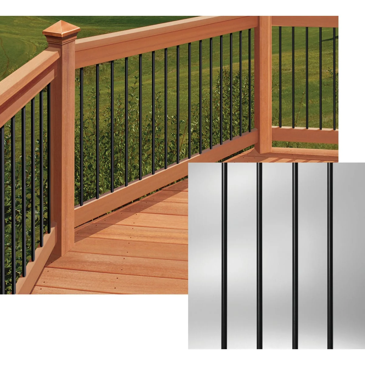 Soft Deckorators 26 In. Black Aluminum Classic Baluster 10-Pack World-Class