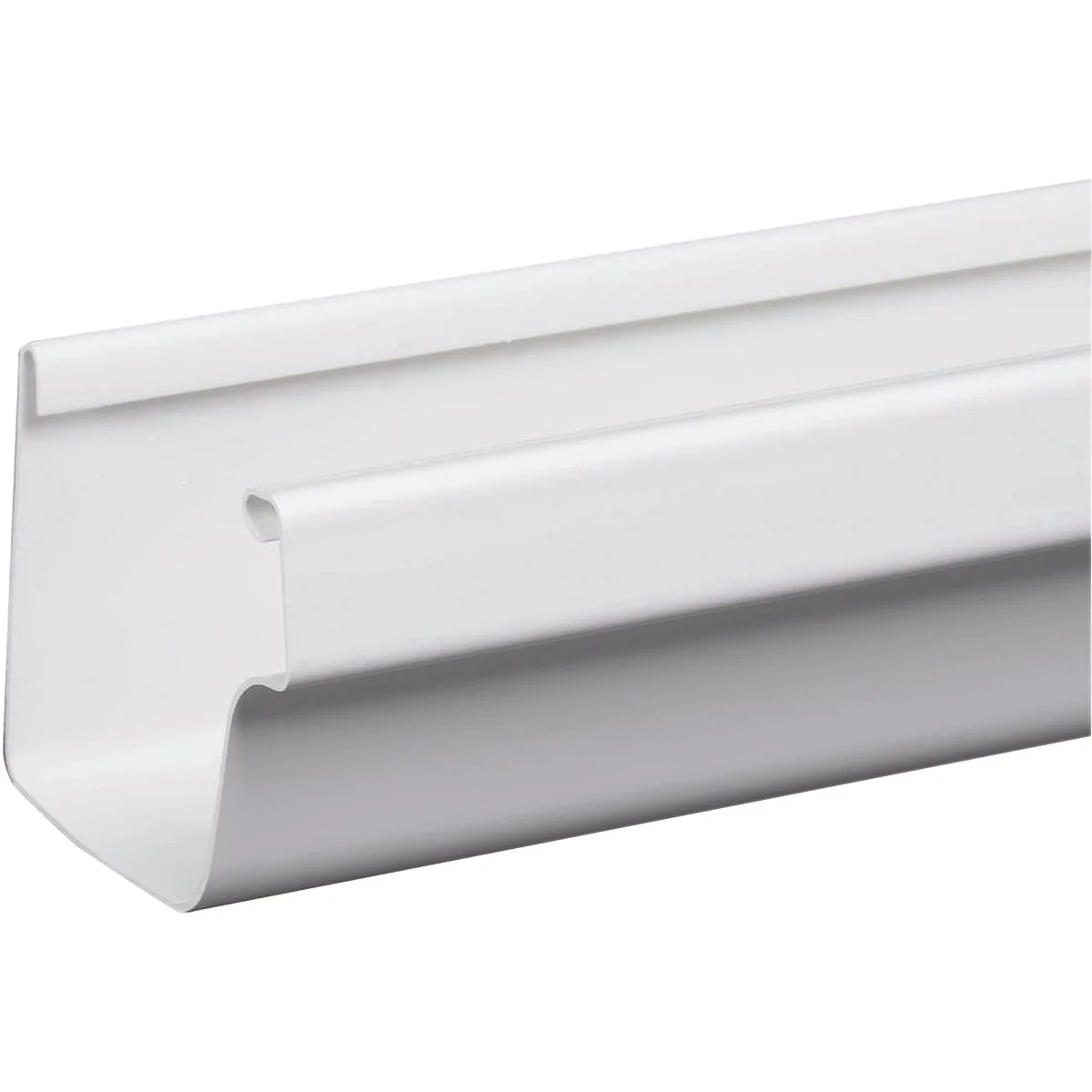 Green Amerimax 5 In. Traditional K-Style White Vinyl Gutter 10 Ft. Secure