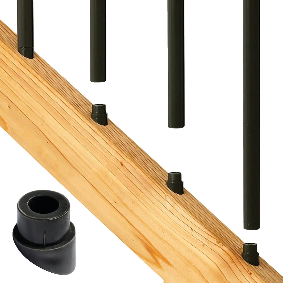 Soft Deckorators Black Plastic Classic Stair Baluster Connector 20-Pack Consistent