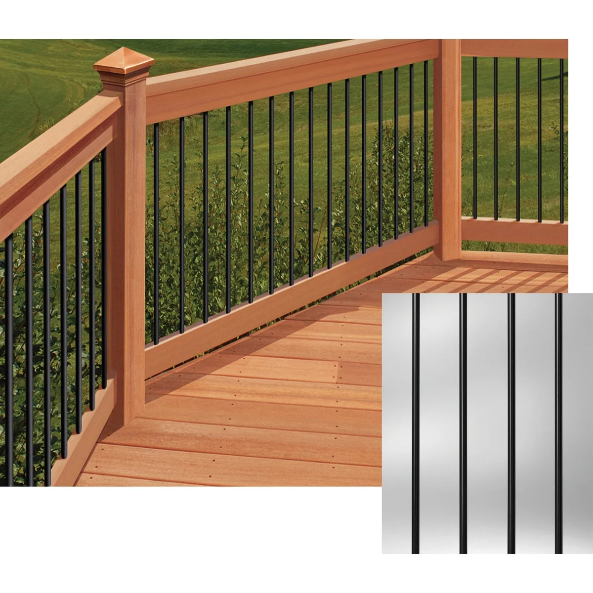 Casual Deckorators 32 In. Black Aluminum Classic Baluster 10-Pack Pure