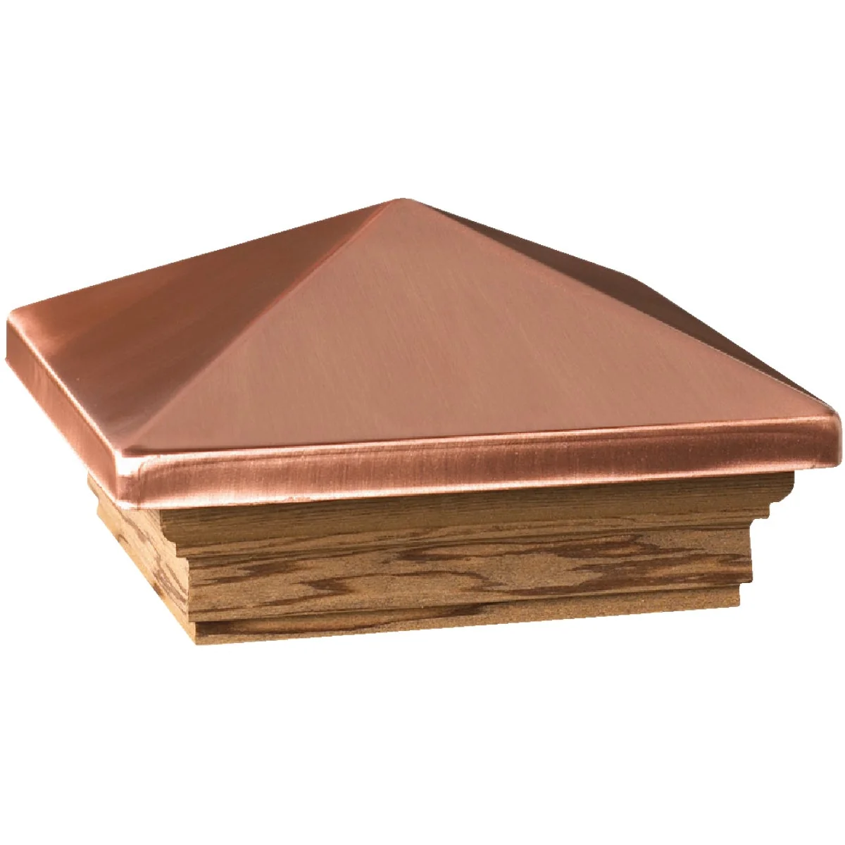 Premium Material Deckorators 6 In. x 6 In. Plastic Top Pressure Treated Pine Base Press-On Post Cap Enhanced