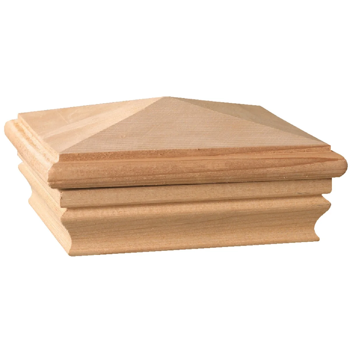 Premium Material Deckorators 6 In. x 6 In. Cedar Press-On Post Cap Fashionable