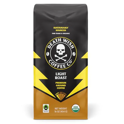 Premium Organic Light Roast Ground Coffee 16 Ounce Fine