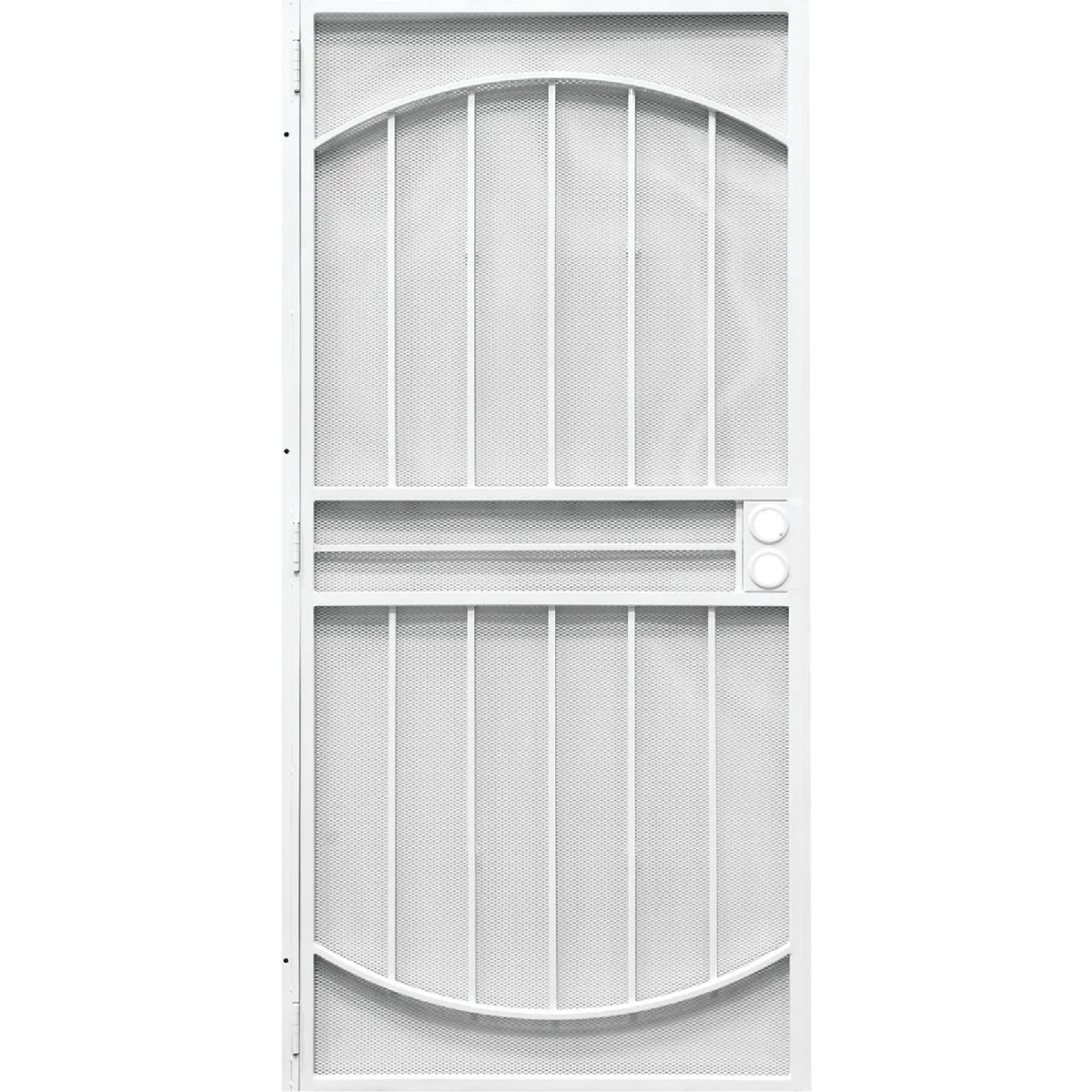 Natural Precision Monterrey 36 In. W x 80 In. H White Steel Security Door Eco-Friendly