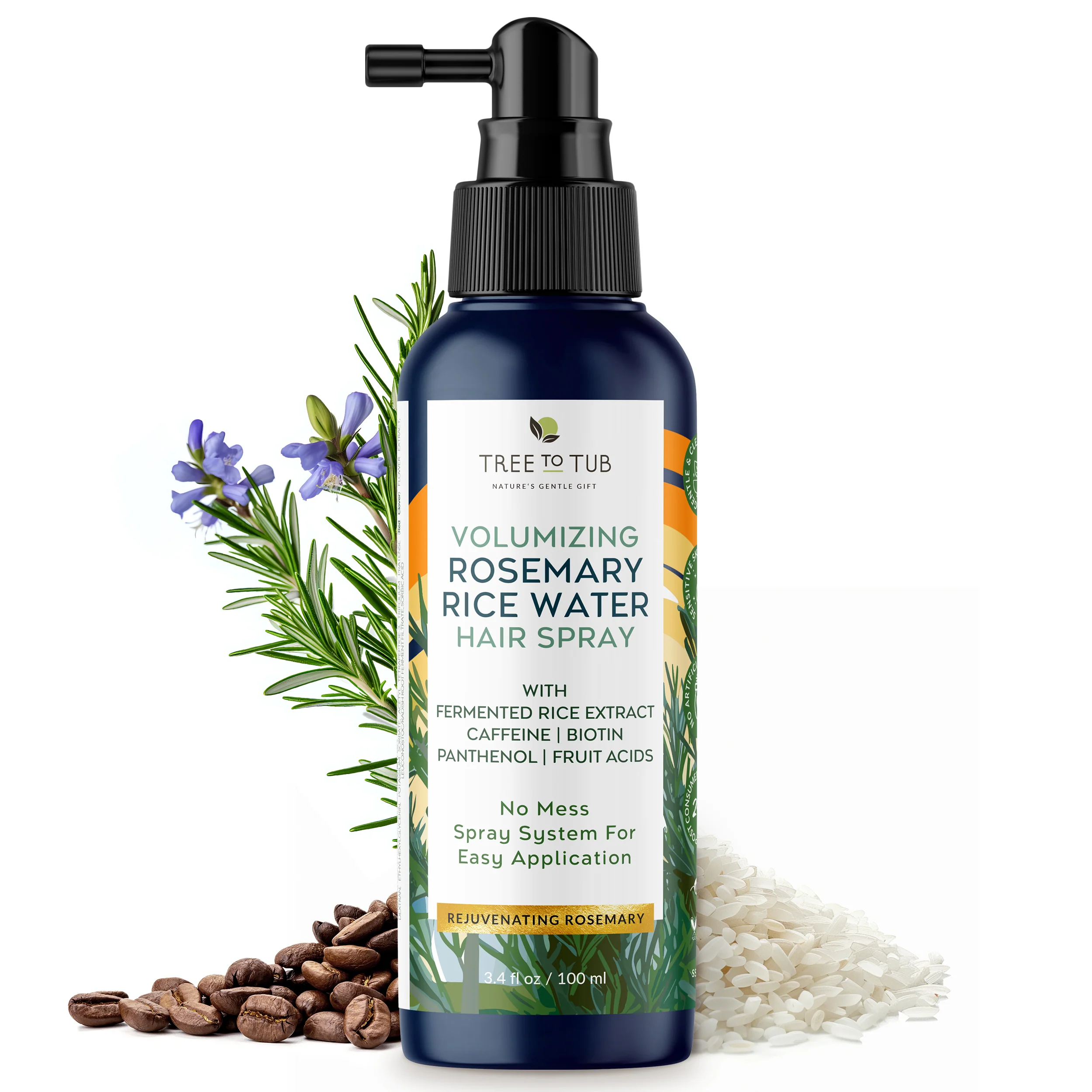 Detailed Tree To Tub Volumizing Rosemary Rice Water Hair Spray for Fuller Thicker Hair Trendy