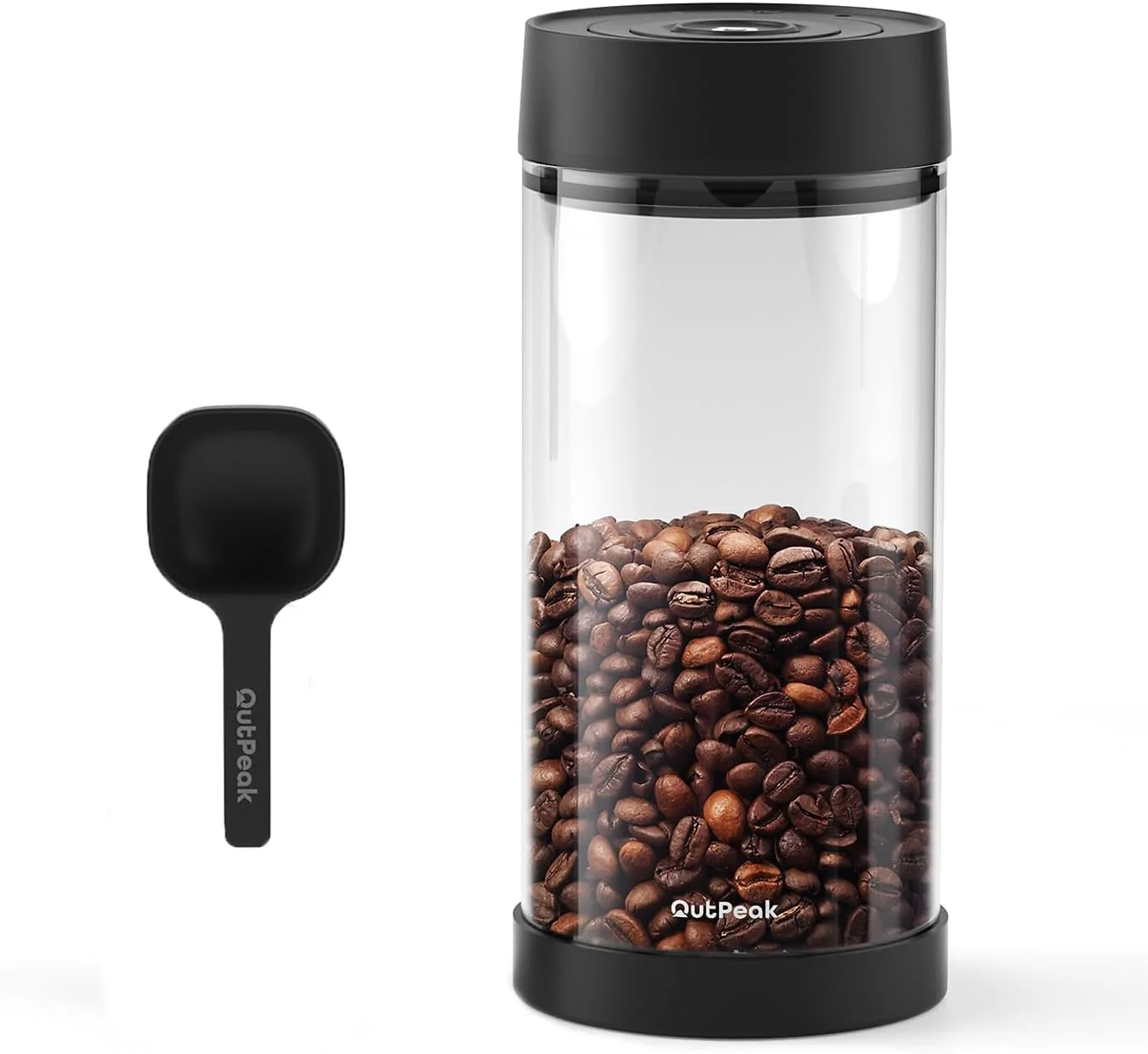 Trendy Outpeak Neo 2025 Automatic Vacuum Coffee Canister 1.35L for 17.6oz Coffee Beans One-Button Operation Large Airtight Coffee Canister with Scoop Superior