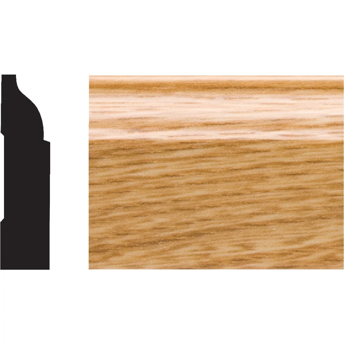 Safe Royal 3 8 In. W. x 1-1 4 In. H. x 7 Ft. L. Imperial Oak PVC Interior Colonial Stop Molding Convenient