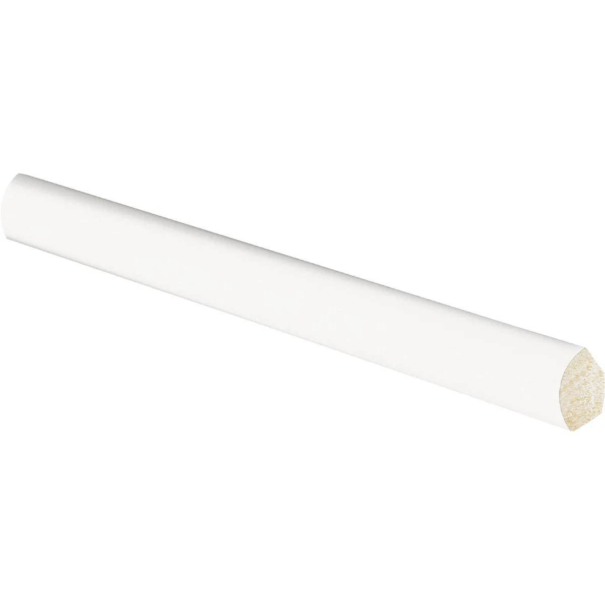 Sophisticated Inteplast Building Products 9 16 In. W. x 9 16 In. H. x 8 Ft. L. Crystal White Polystyrene Quarter Round Molding Classic