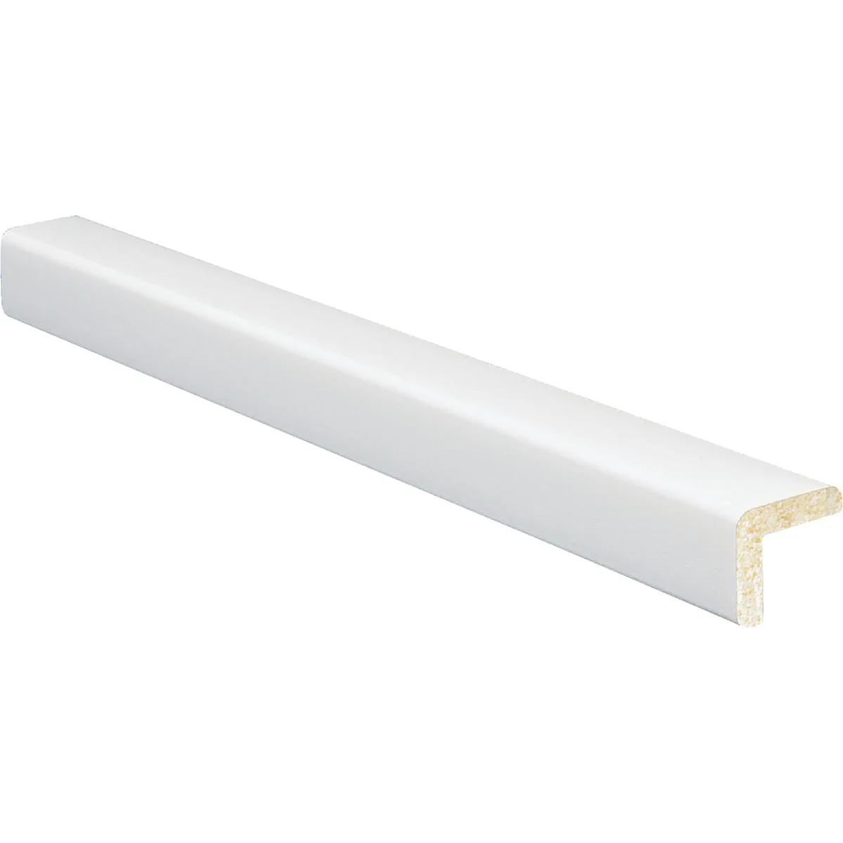 Professional Inteplast Building Products 15 16 In. W. x 15 16 In. H. x 8 Ft. L. Crystal White Polystyrene Large Outside Corner Molding Natural