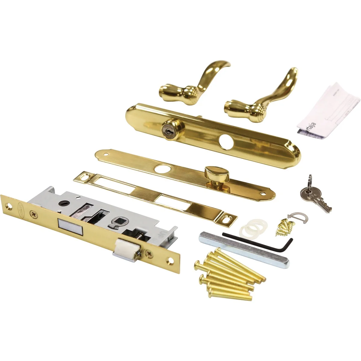Innovative Larson Revere Brass Storm Door Leverset Detailed