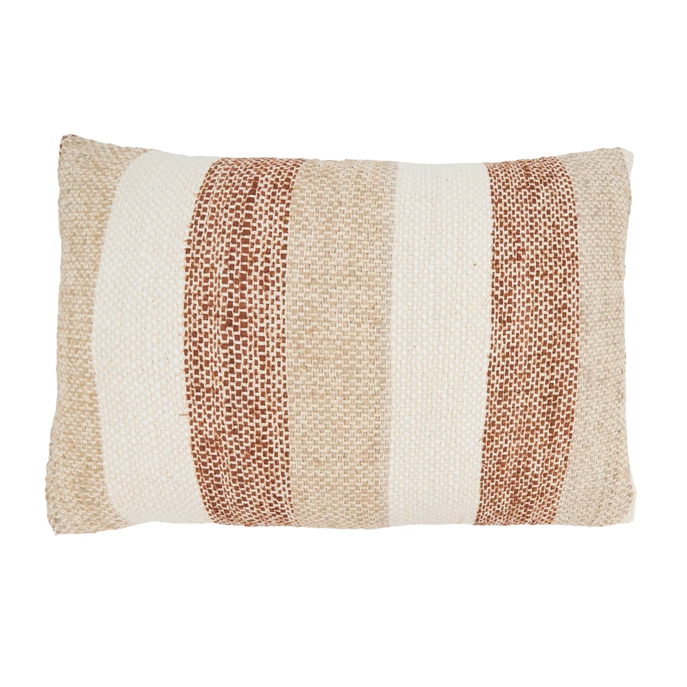 Elegant Striped Pillow Oblong Solid