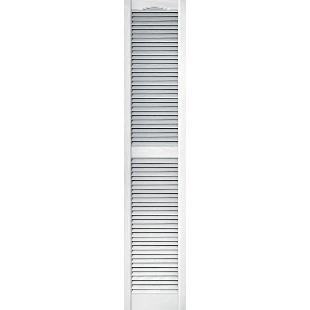 Optimized Builders Edge 15 In. x 72 In. Vinyl Louvered Shutter 2-Pack Sustainable