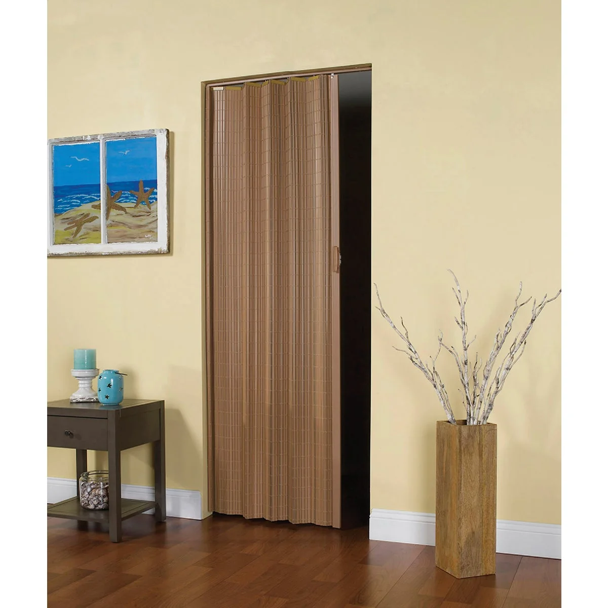 Modern Spectrum Horizon 32 In. W. x 80 In. H. Natural Accordion Folding Door Fine