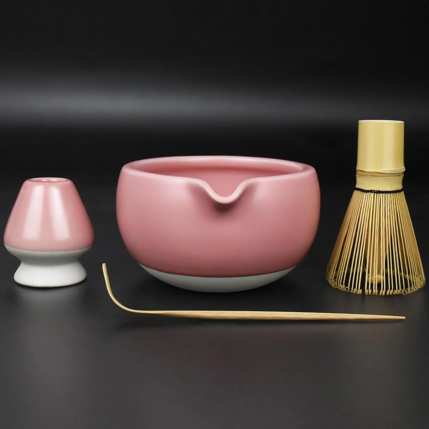 Certified Artcome Complete Matcha Tea Ceremony Kit – Bowl Whisk Whisk Holder Tea Scoop – For Usucha Koicha Matcha Latte Pink Elite