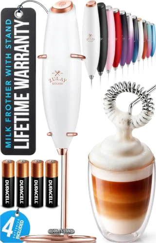 Certified Powerful Milk Frother Wand With Duracell Batteries Practical