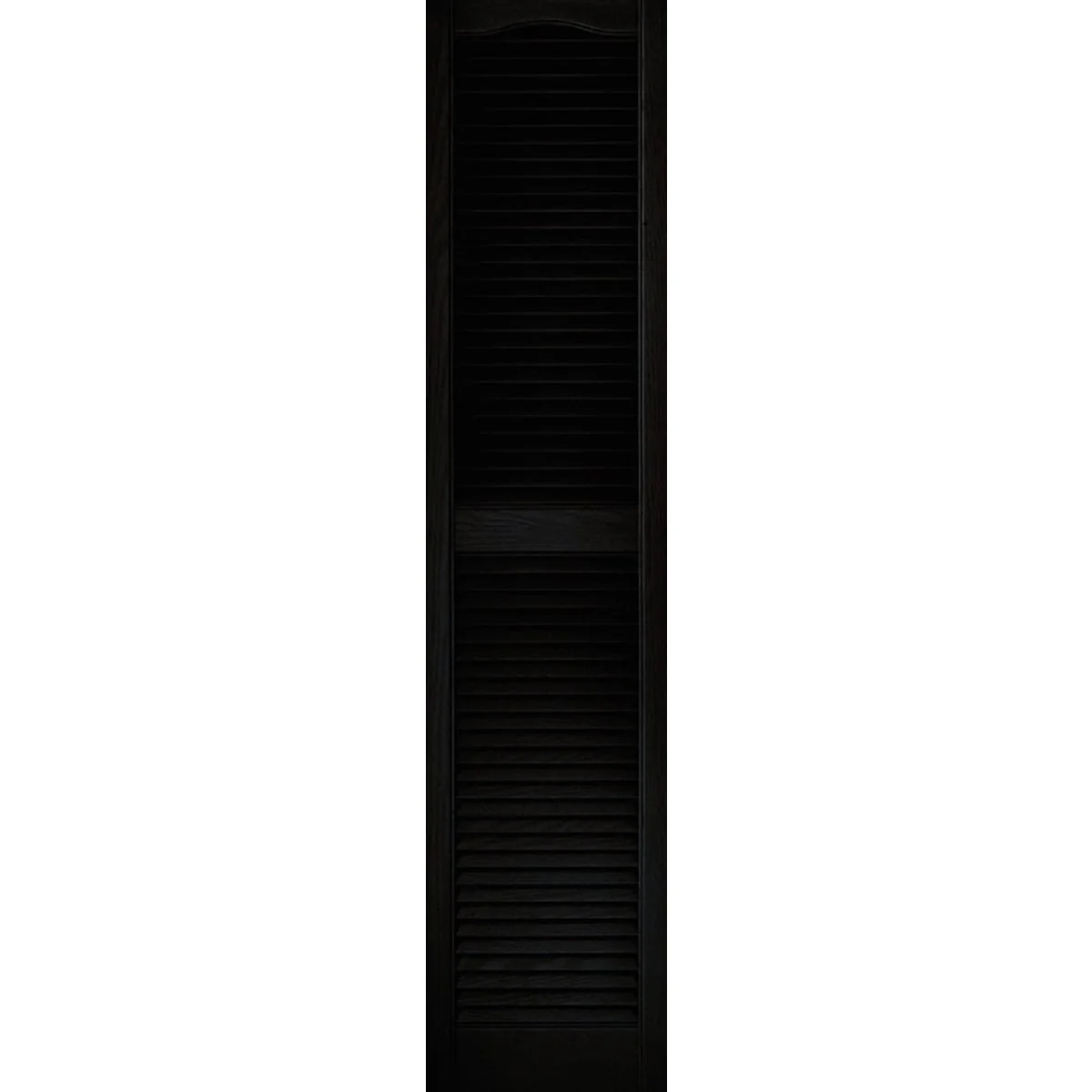 Optimized Builders Edge 15 In. x 64 In. Vinyl Louvered Shutter 2-Pack Prestigious