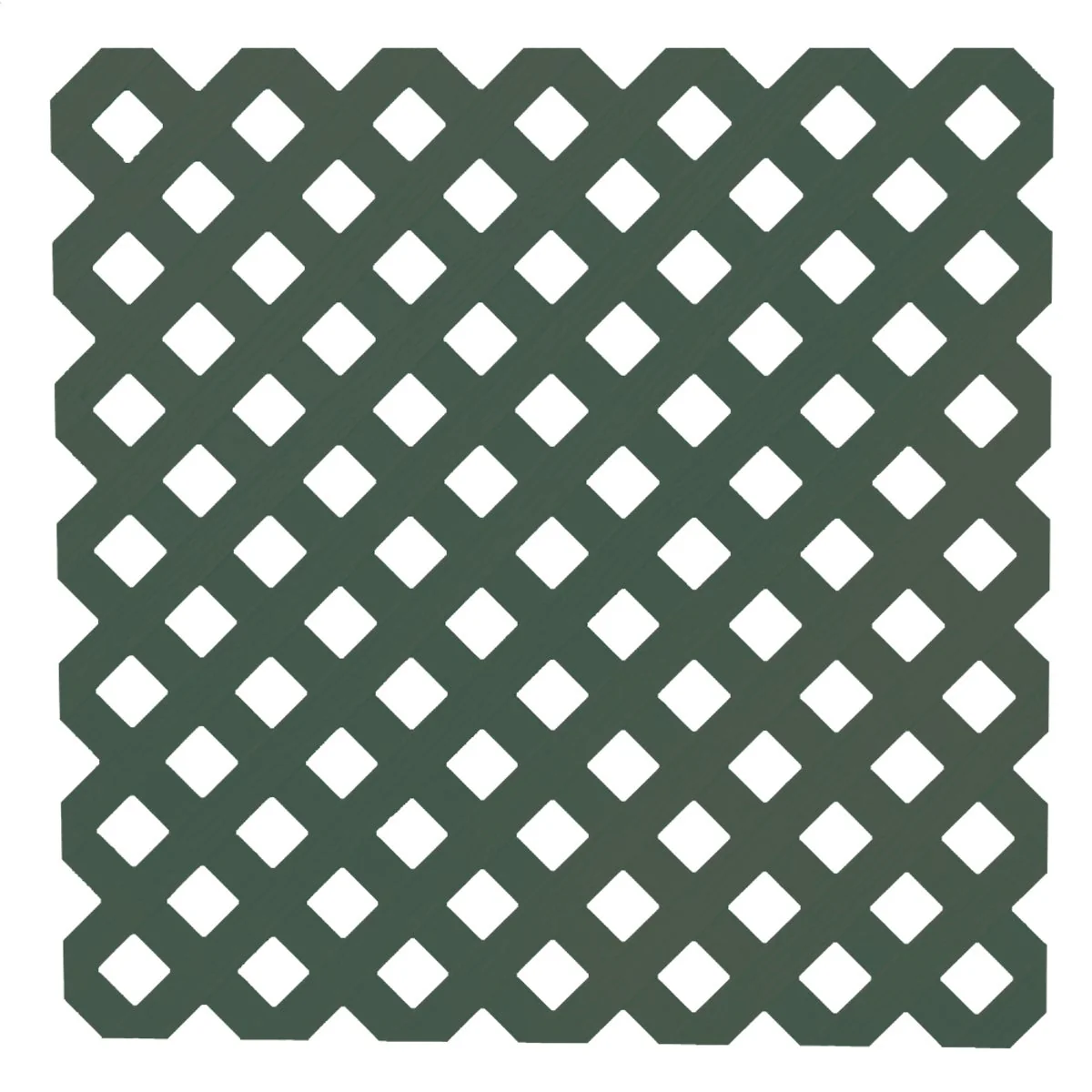Genuine Dimensions 4 Ft. W x 8 Ft. L x 3 16 In. Thick Dark Green Vinyl Privacy Lattice Panel Stylish
