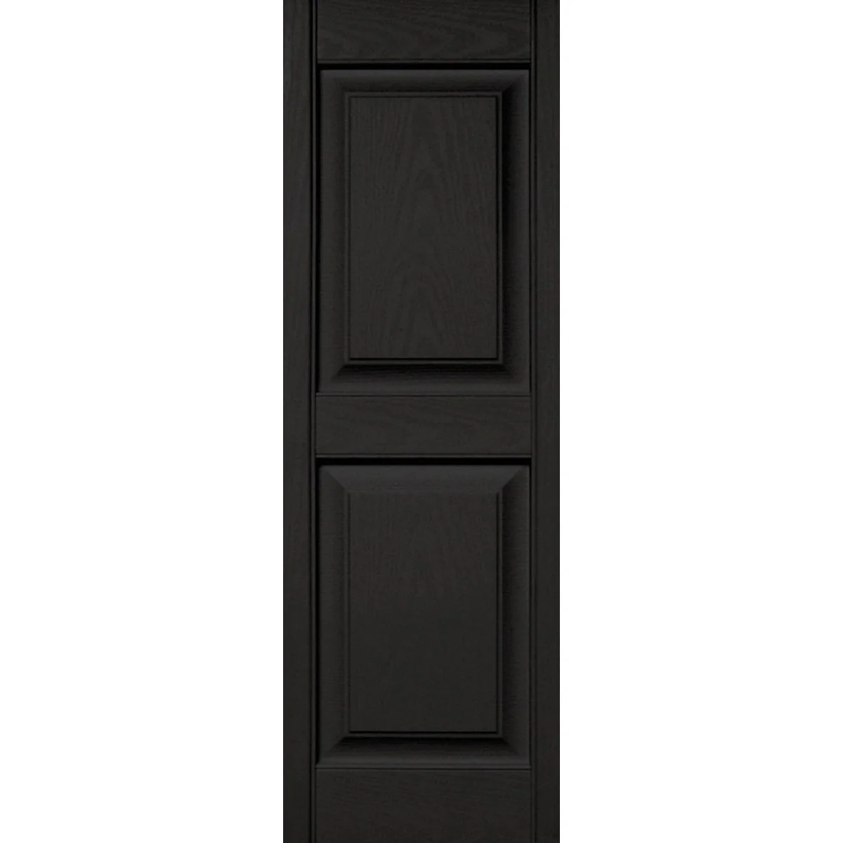 Minimalist Builders Edge 15 in. x 43 in. Black Panel Shutter 2-Pack Original