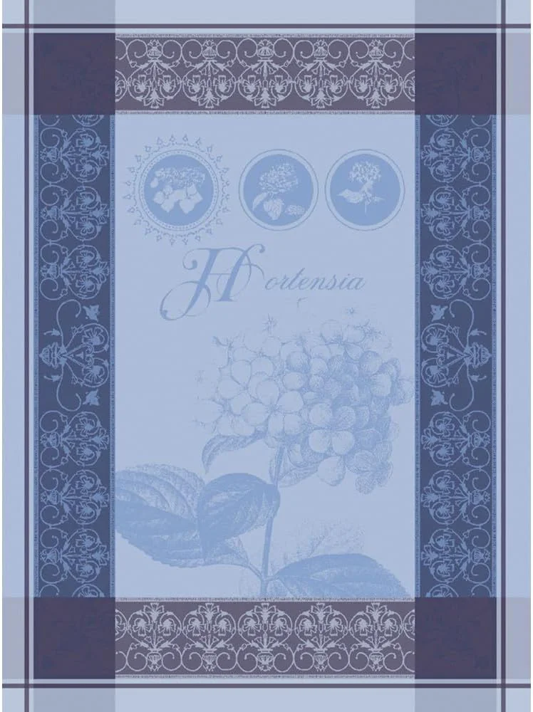 Innovative Garnier Thiebaut Hortensia Blue Blue Hydrangea French Kitchen Towel 22 x30 Cotton Jacquard Trendy