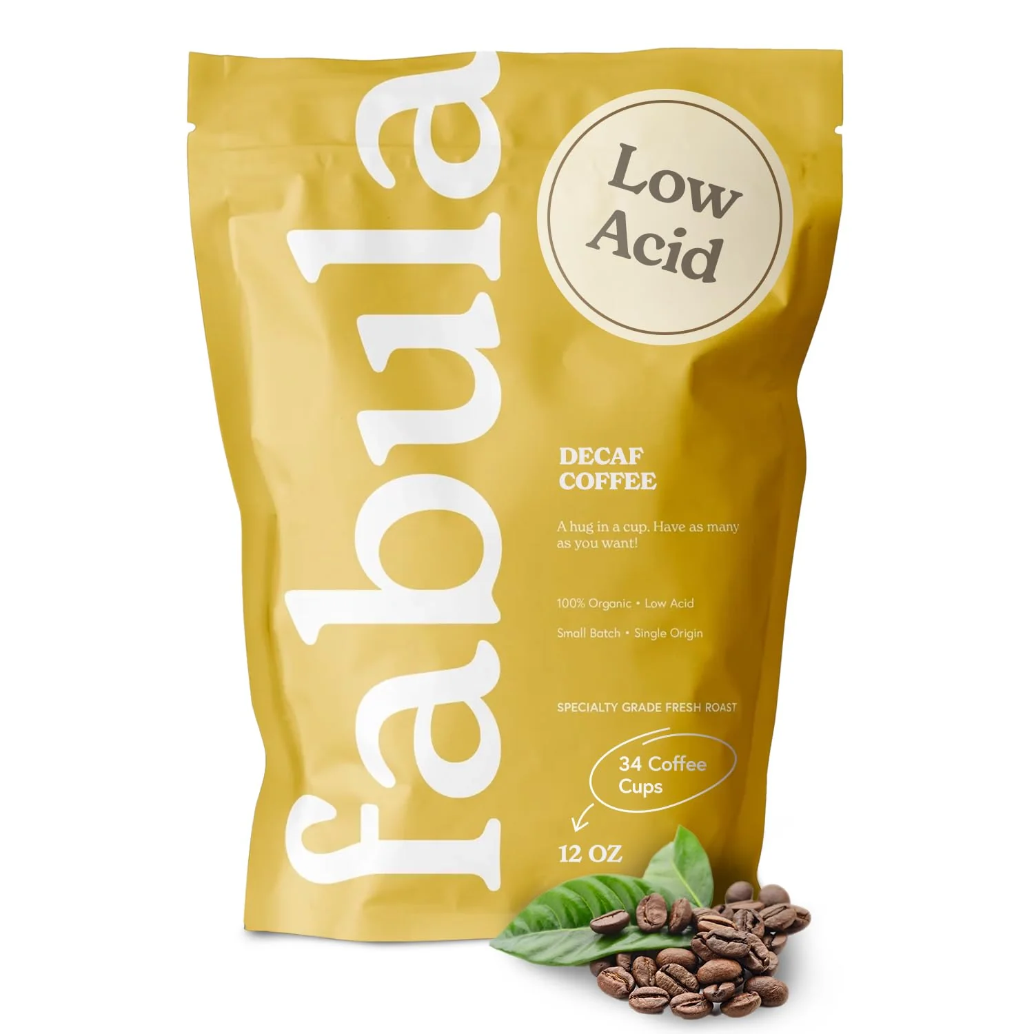 Contemporary Fabula Coffee Decaf Dark Roast Whole Beans – Organic – Low Acid – Single Origin – Non-GMO – Mold – 12 Ounce Unique