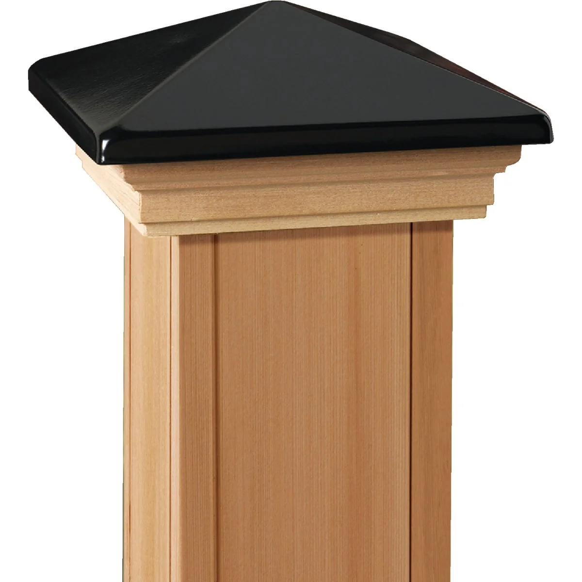 Reusable Deckorators 6 In. x 6 In. Plastic Top Cedar Base Press-On Post Cap Green