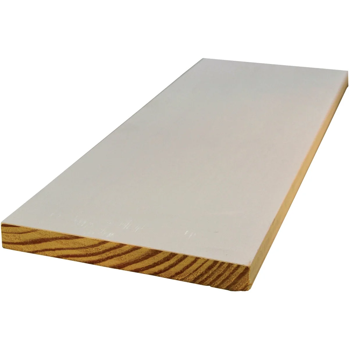 Breathable Alexandria Moulding 1 In. W. x 6 In. H. x 8 Ft. L. White Finger Joint Pine Board Smooth