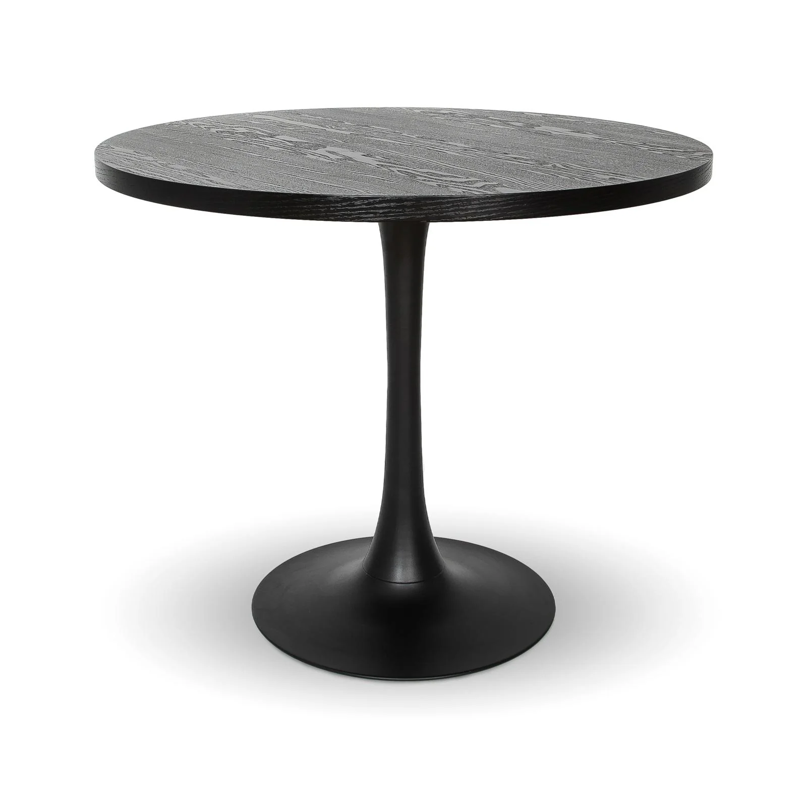Versatile Surface Pedestal Dining Table – Black Powerful