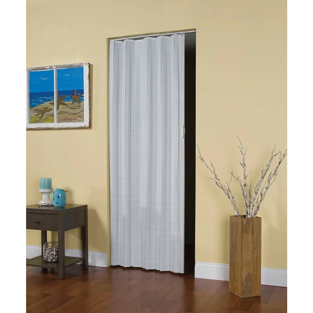 Professional Spectrum Horizon 32 In. W. x 80 In. H. White Accordion Folding Door Healthy