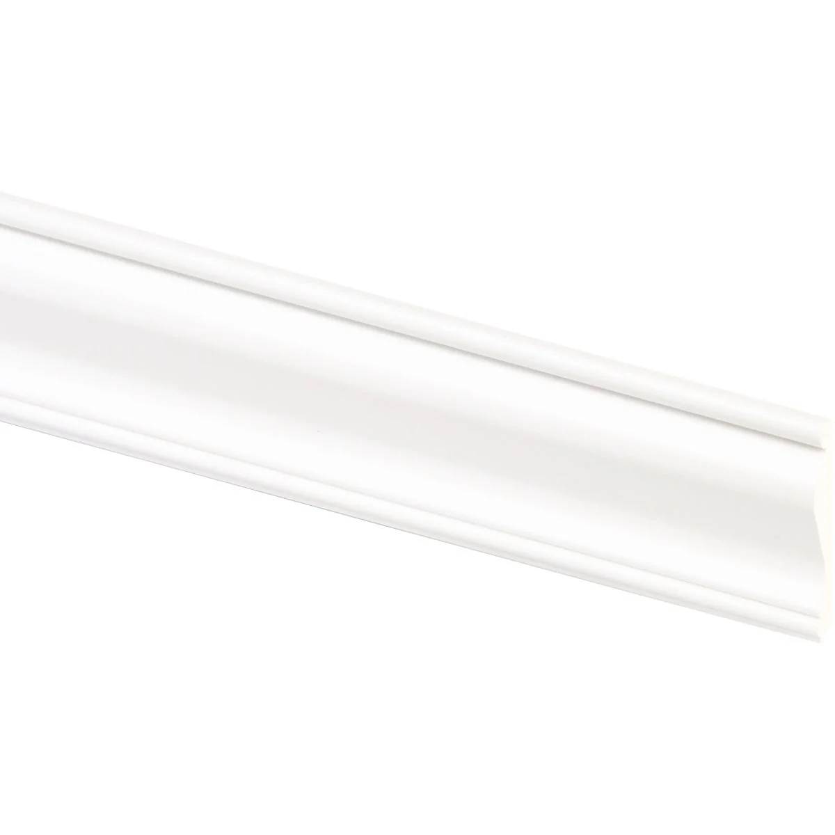 Outstanding Inteplast Building Products 5 8 In. W. x 2-5 8 In. H. x 8 Ft. L. White PVC Chair Rail Molding Elite