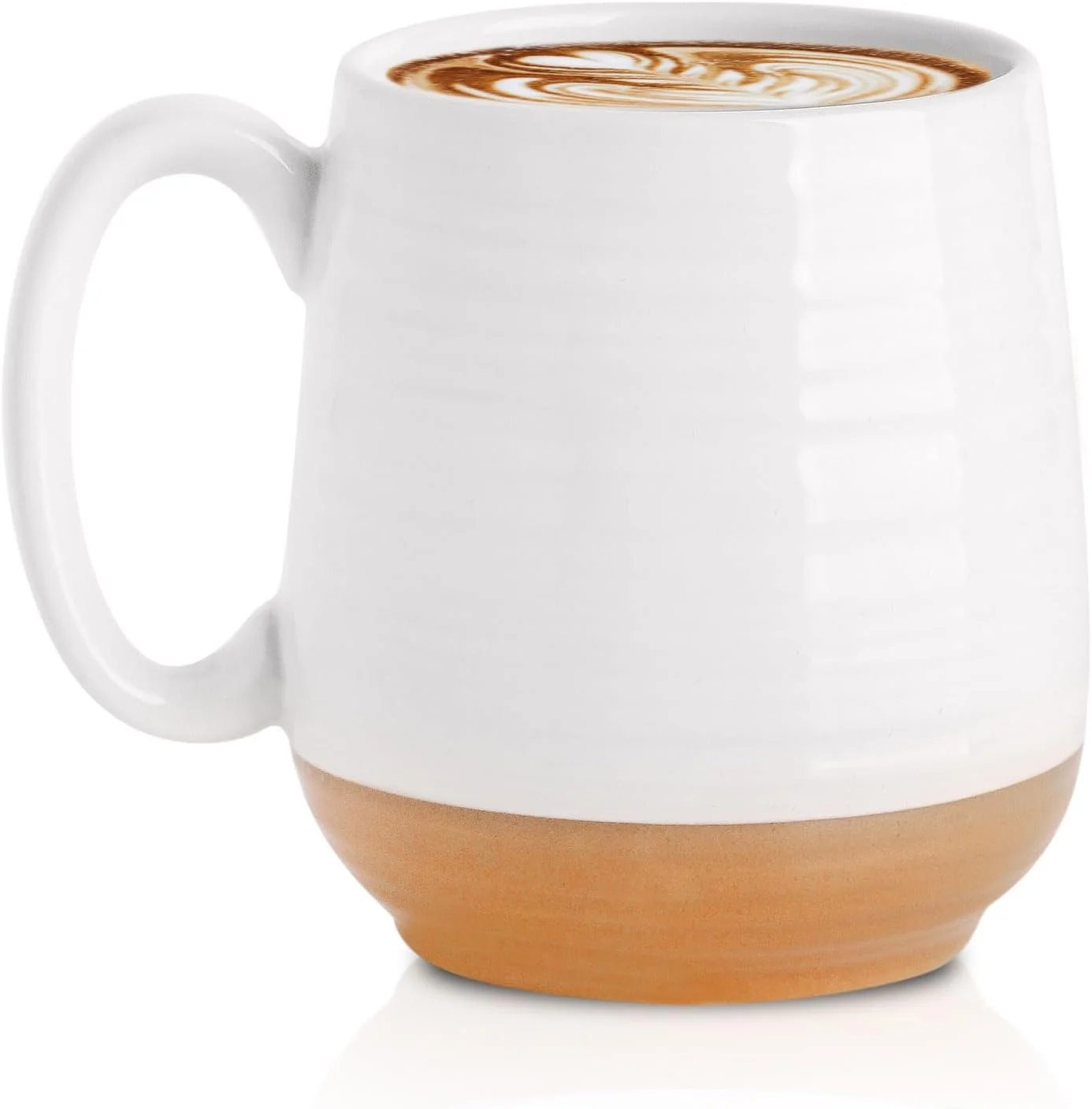 Authentic Hasense Large Coffee Mug with Handle 20 oz Ceramic Tea Cup for Men and Women White Soup Mugs for Coffee Tea Hot Cocoa Latte Big Christmas Mug Healthy