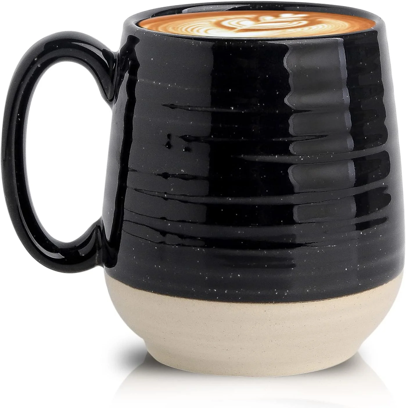 Fine HASENSE Large Coffee Mug 20 oz Ceramic Coffee Cup with Comfortable Handle for Office and Home I for Coffee Tea Latte Dishwasher Microwave Safe 1 PCS Black Fashionable