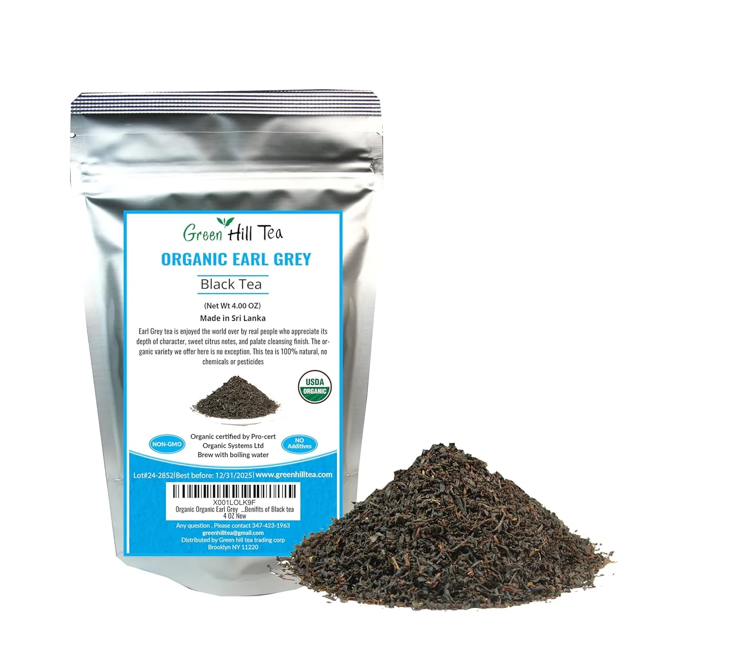 Original Design Organic Earl Grey Tea A classic blend that has a high-grade earthy base black tea – 4 Oz Bag Classic