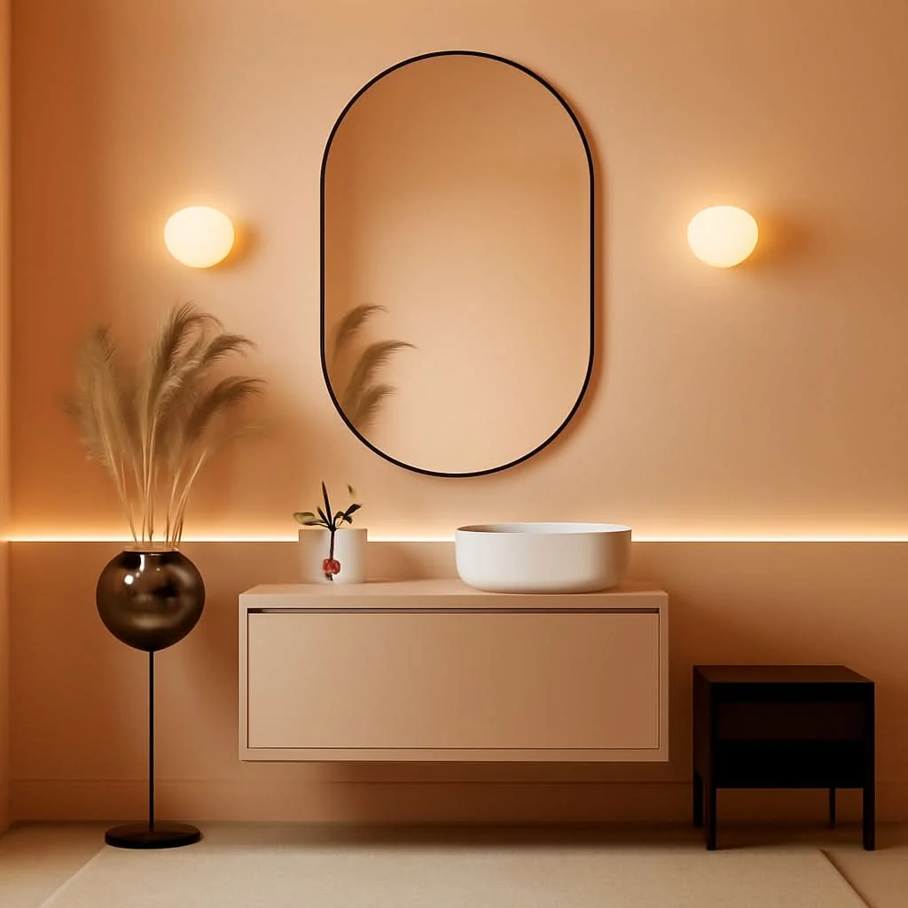Superior Oval Bathroom Mirror 20×28 Inches Distinctive Silver Stylish