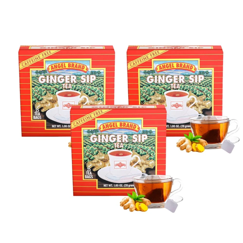 Elegant Ginger Root Tea Bags 25 Count 3 Pack Digestion amp Immune Support Crafted with premium ginger root ing a bold Top-Quality