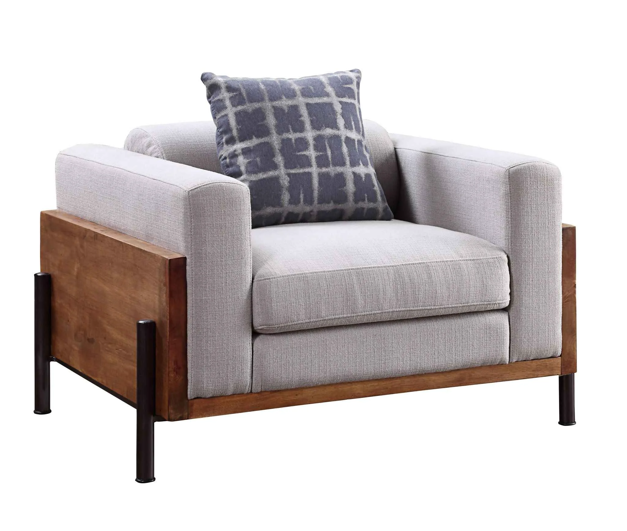Casual Pelton – Chair With Pillow – Fabric Walnut Relaxed