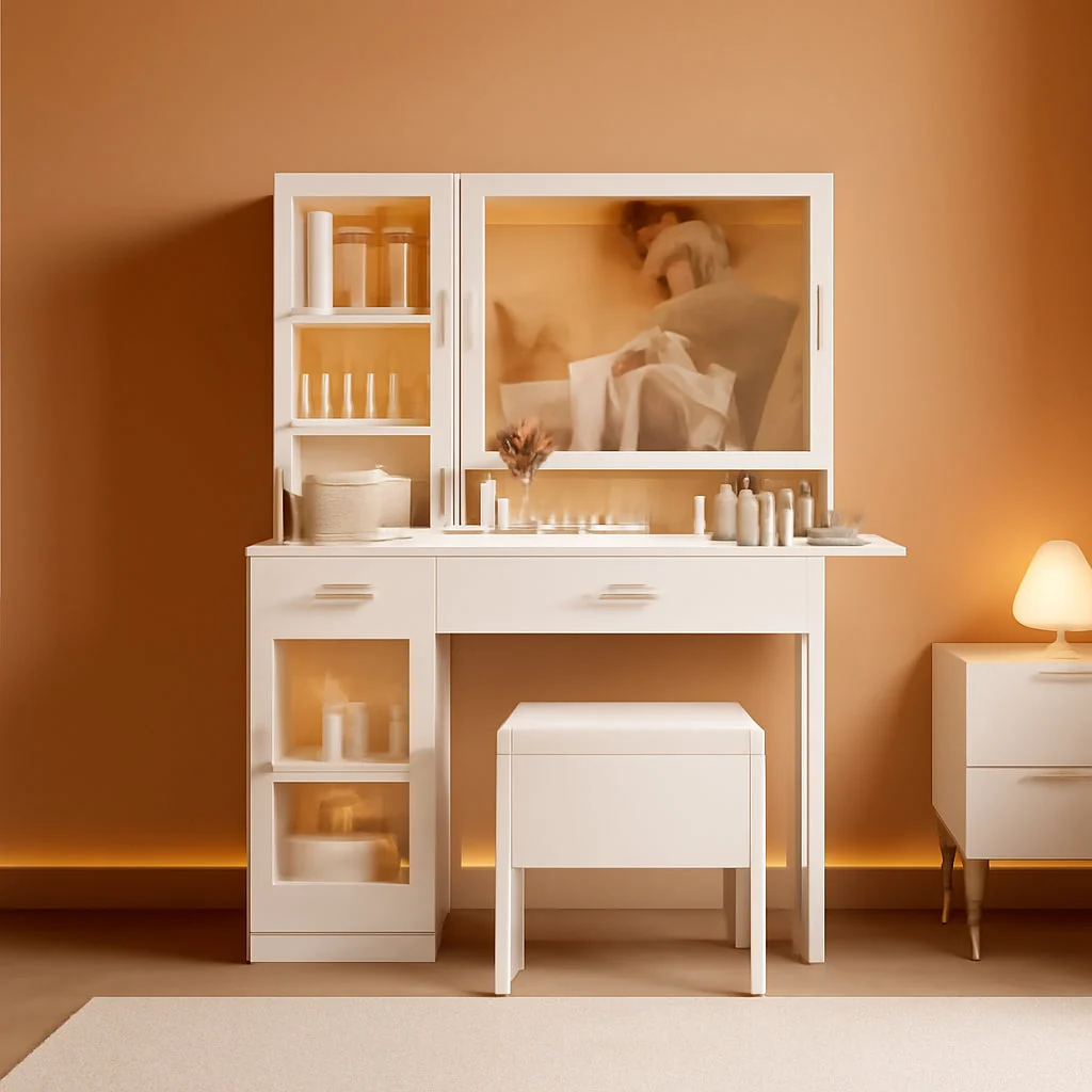 Proven White Illuminated Makeup Vanity With Electrical Outlet Excellent