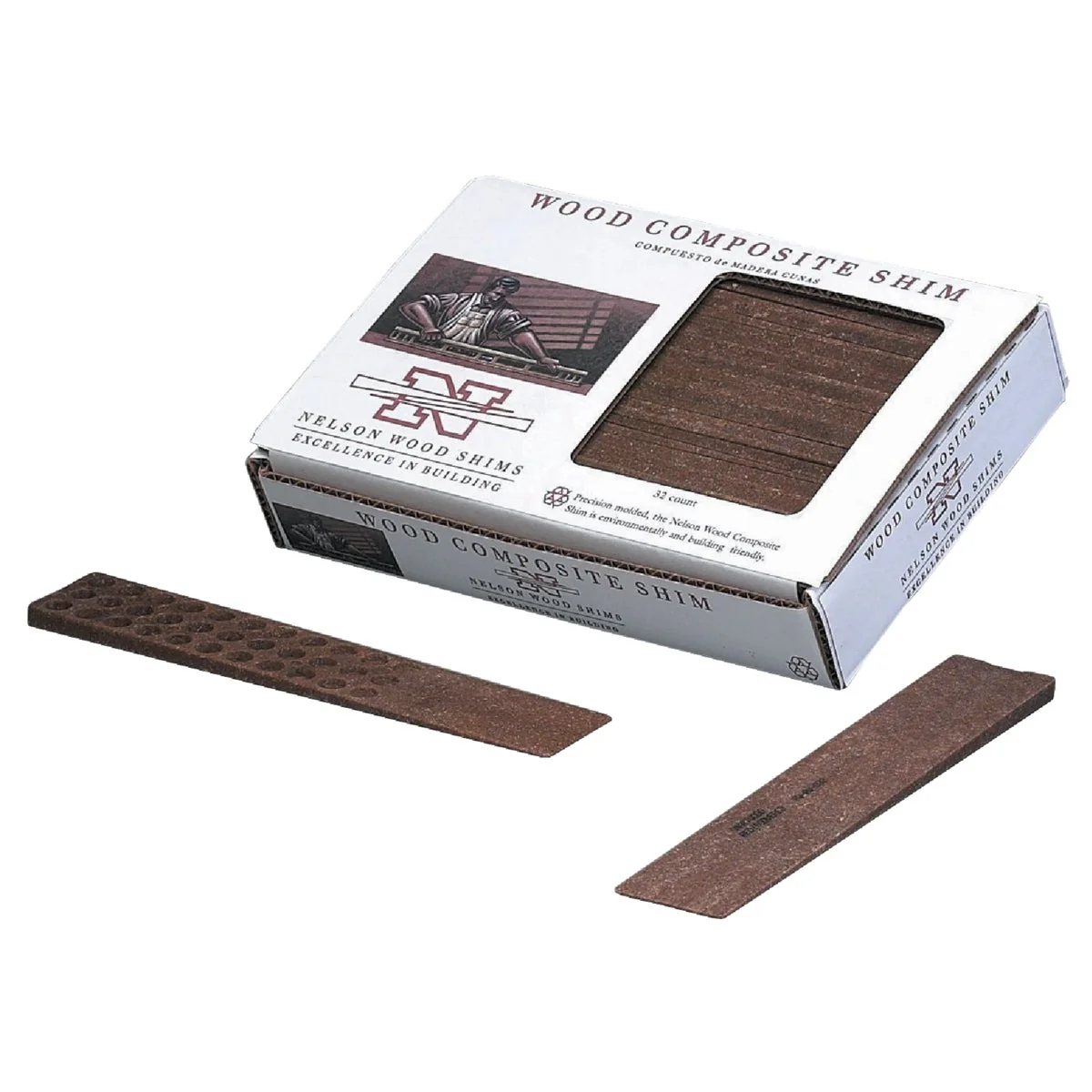 Contemporary Nelson Wood Shims 8 In. L Wood Fiber Composite Shim 32-Count Clean