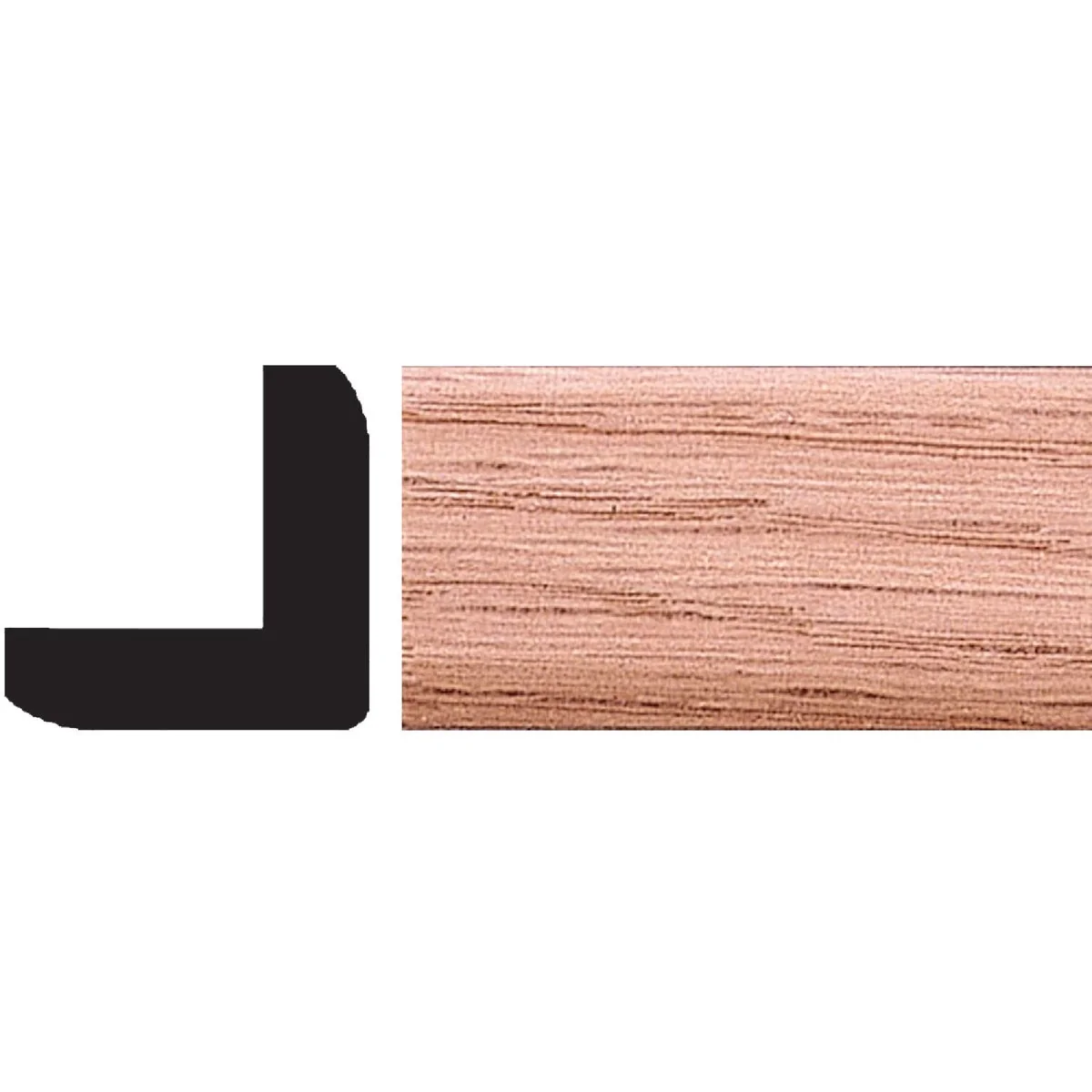 Functional House of Fara 1 In. x 1 In. x 8 Ft. Solid Red Oak Outside Corner Molding Dependable