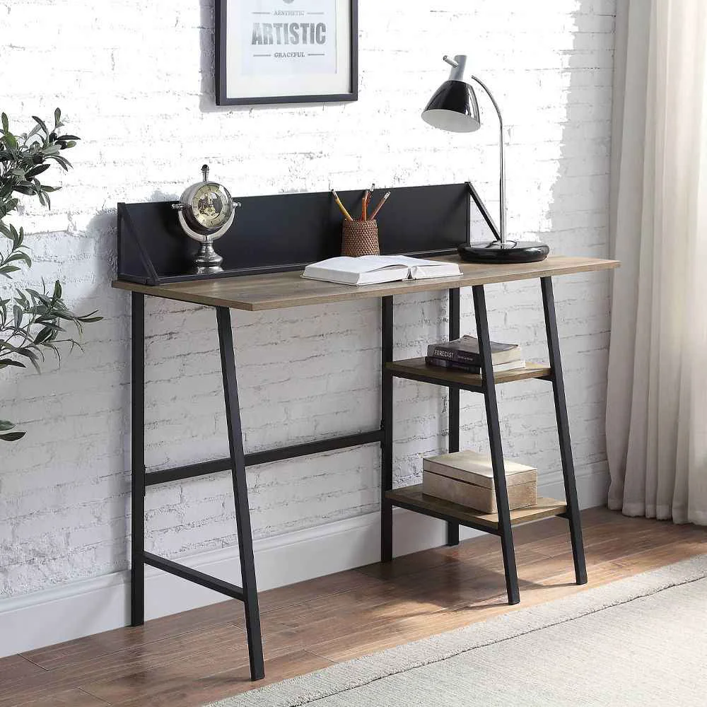 Eco-Friendly Garima – Writing Desk – Rustic Oak Black High-Grade
