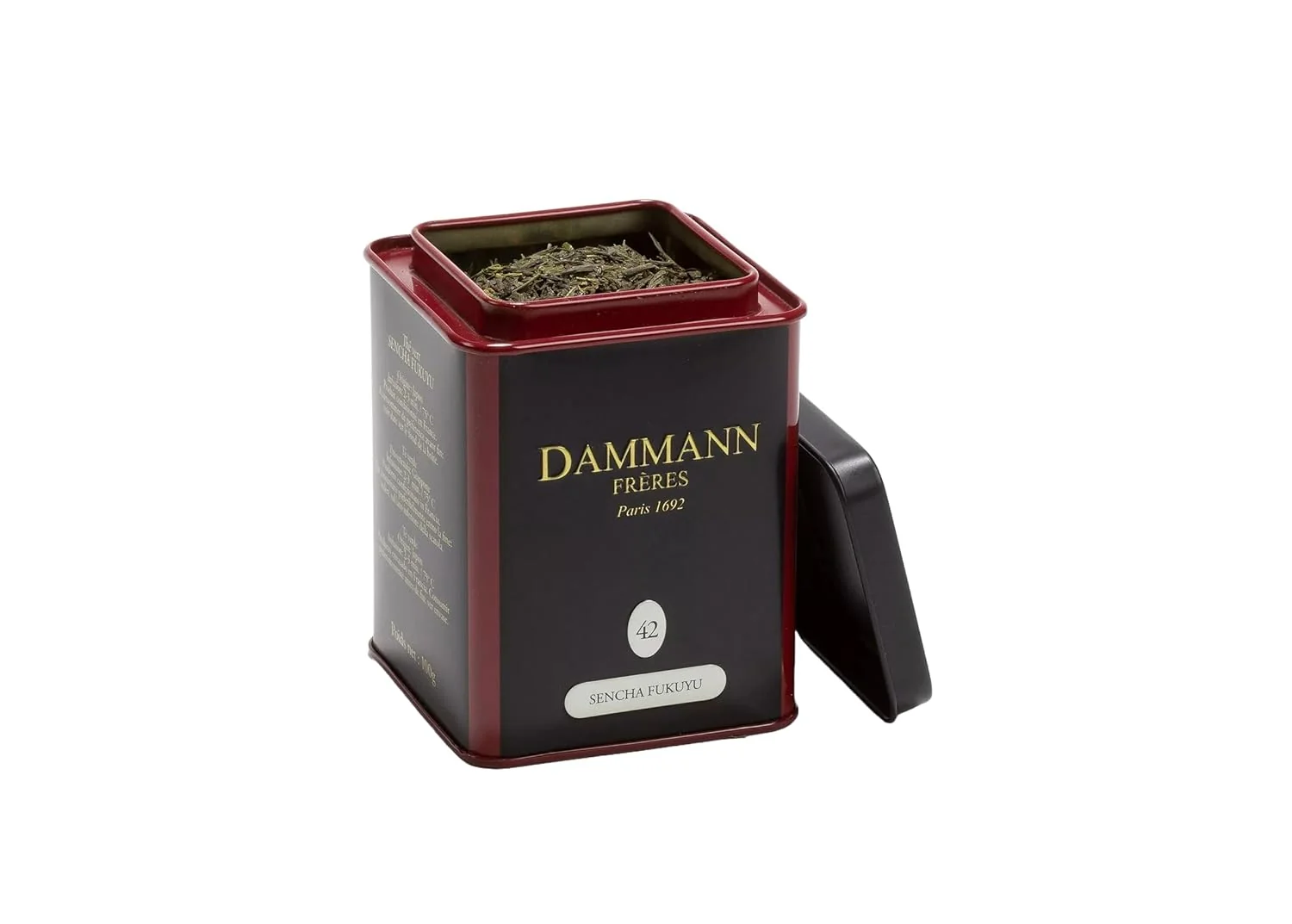 First-Class Dammann Freres Loose Leaf Sencha Fukuyu Premium Gourmet French Green Tea 3.52 Ounce Tin High-End