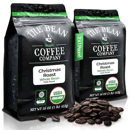 Original Design The Bean Organic Coffee Co. Christmas Roast 32 Ounce Fine