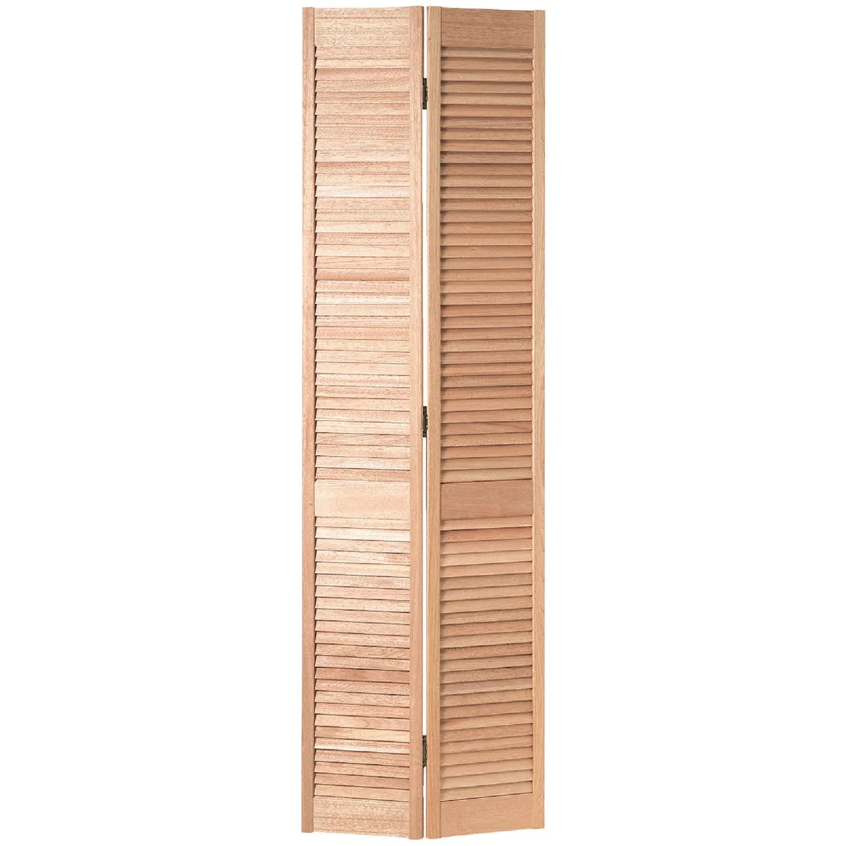 Prestigious Jeld Wen 36 In. W. x 80 In. H. Pine Louver Louver Natural Color Bifold Door First-Class