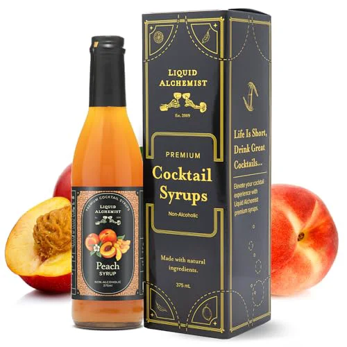 Original Peach Syrup for Cocktails 12.7 Fl Oz Top-Quality