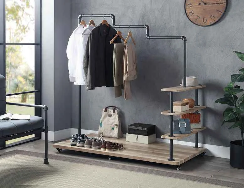 Specialty Brantley – 63 Hanger Rack – Oak Sandy Gray Classic