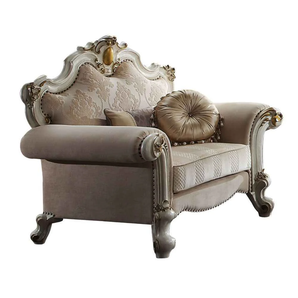 Flexible Picardy – Chair With 2 Pillows – Fabric Antique Pearl Traditional
